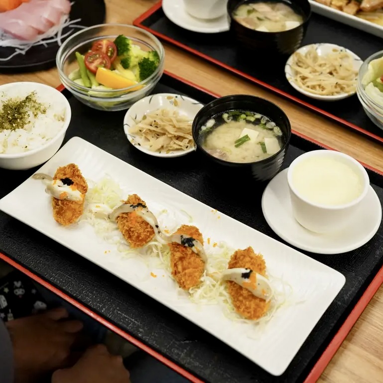 台南日本料理 酥炸牡蠣定食 松露醬必點