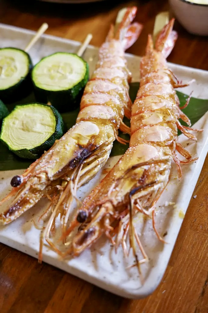 台南海鮮 鹽烤草蝦 肉質Q彈 鮮甜原味